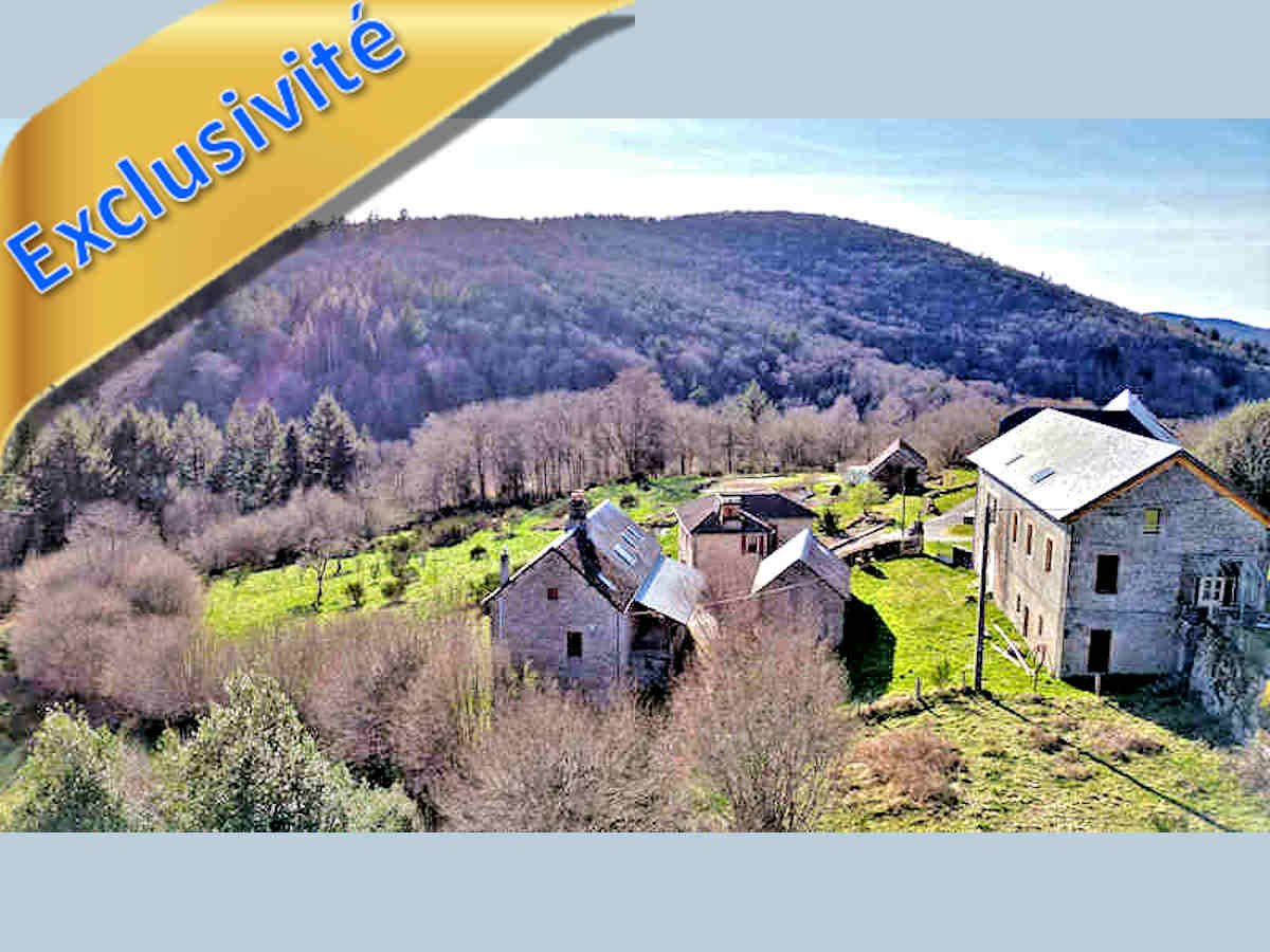 Millevaches Corrèze 19: maison à rénover intérieurement à vendre dans un site extraordinaire: 57,7 ha protégés ZNIEFF et Natura 2000 oiseaux. Hangar 500 m². SARL à reprendre.